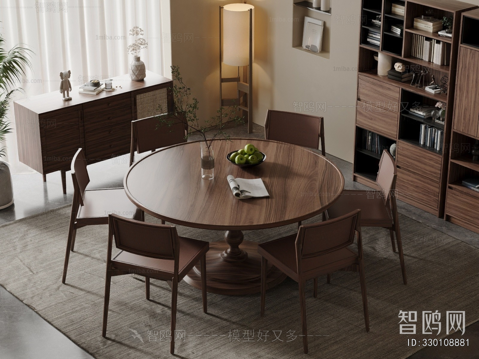 Wabi-sabi Style Dining Table And Chairs