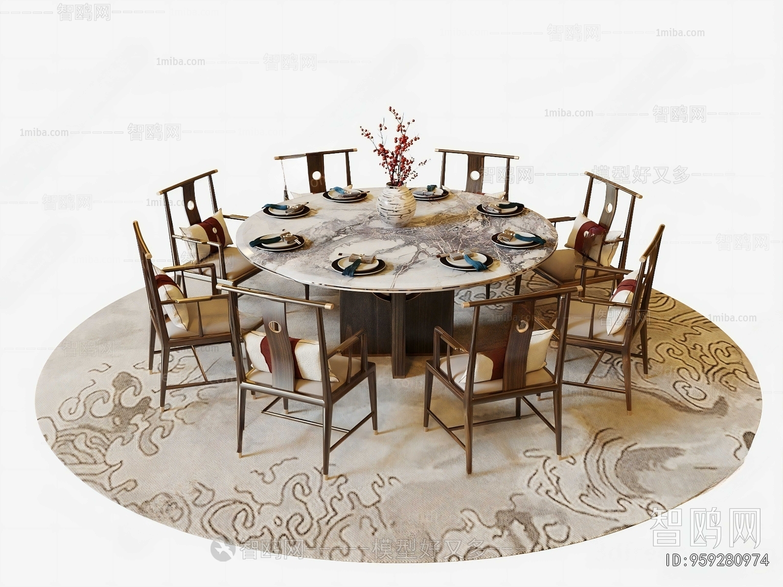 New Chinese Style Dining Table And Chairs