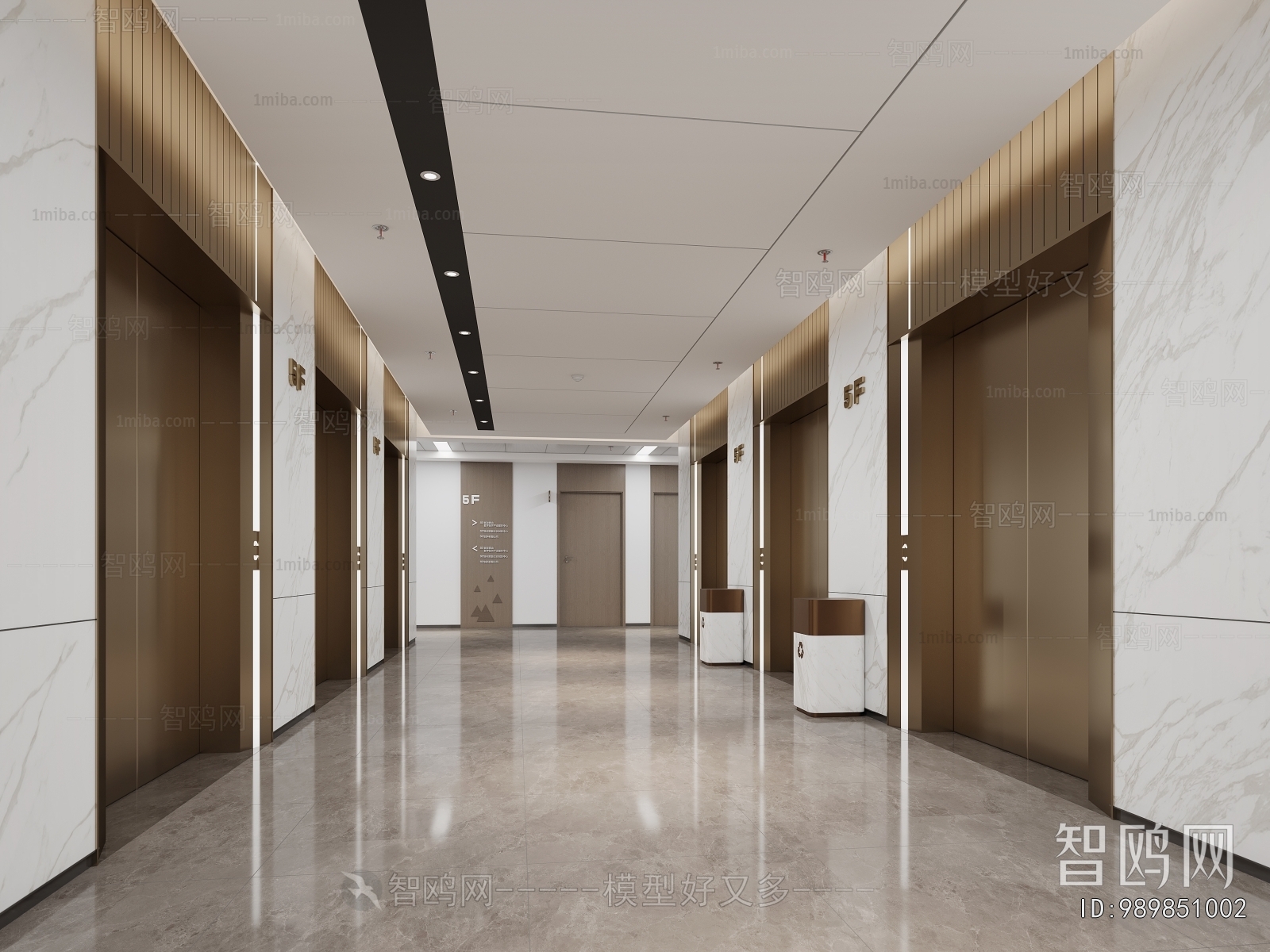 Modern Office Elevator Hall