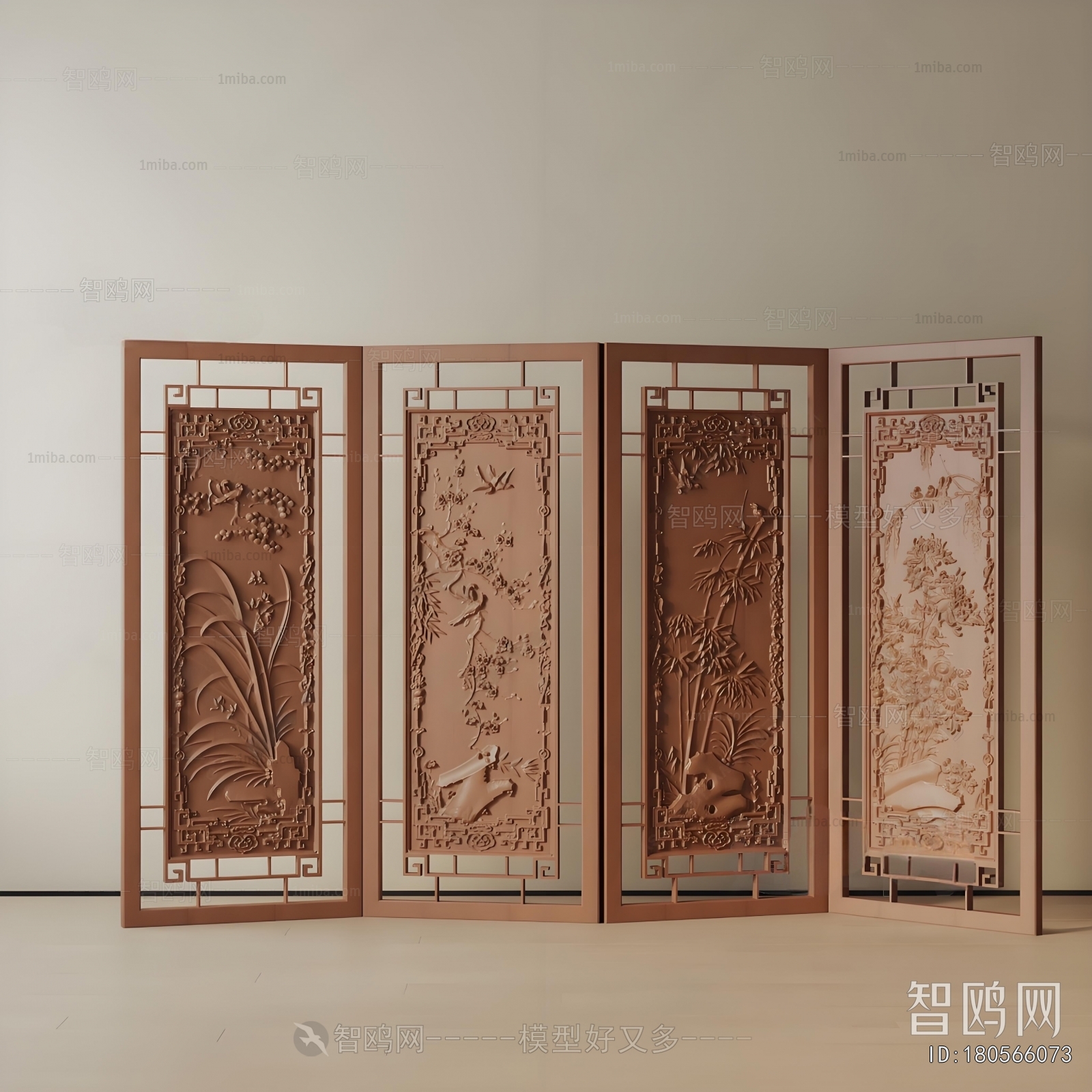 New Chinese Style Wooden Screen Partition