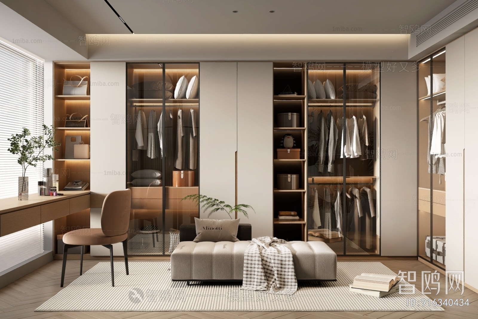 Modern Clothes Storage Area