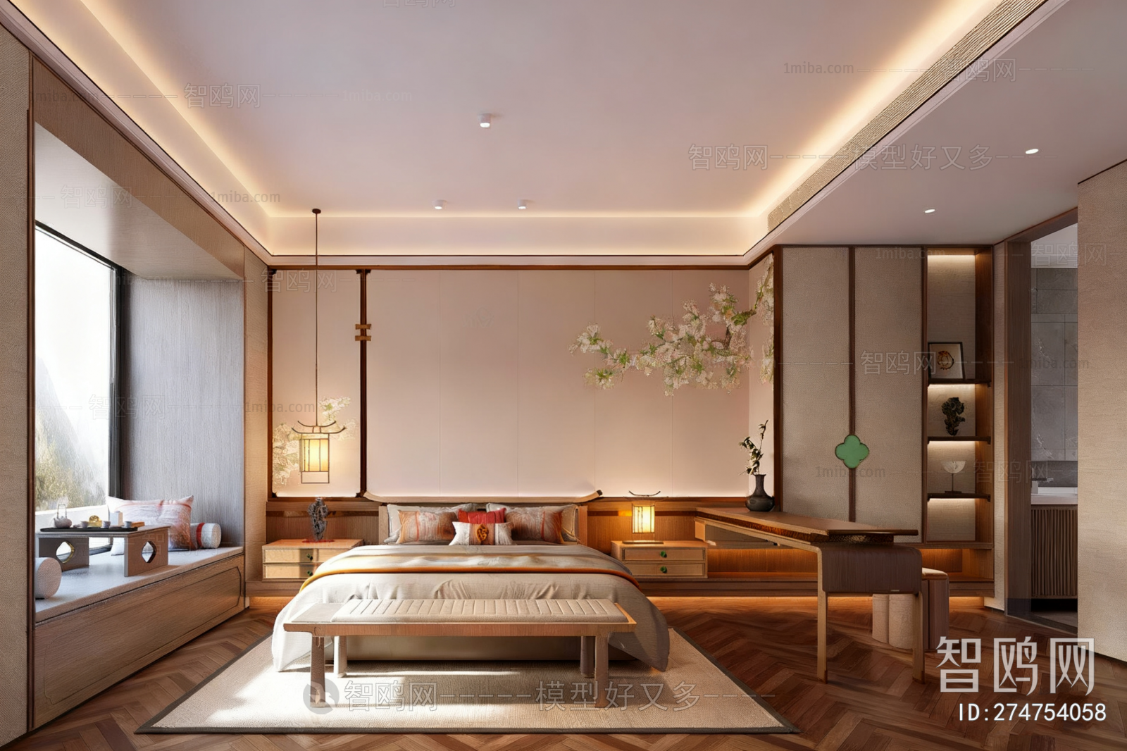 New Chinese Style Bedroom