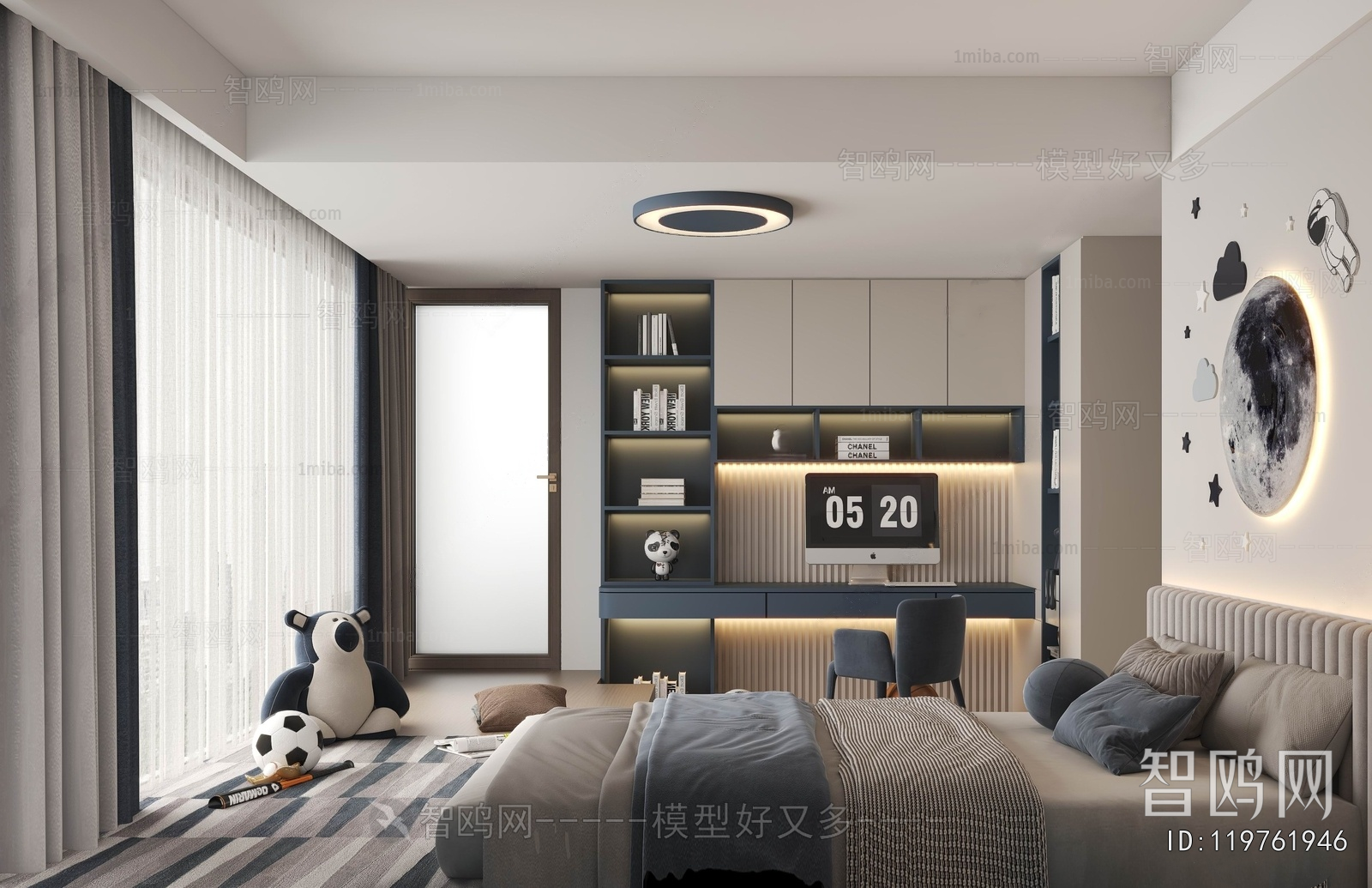 Modern Boy's Room And Son's Room