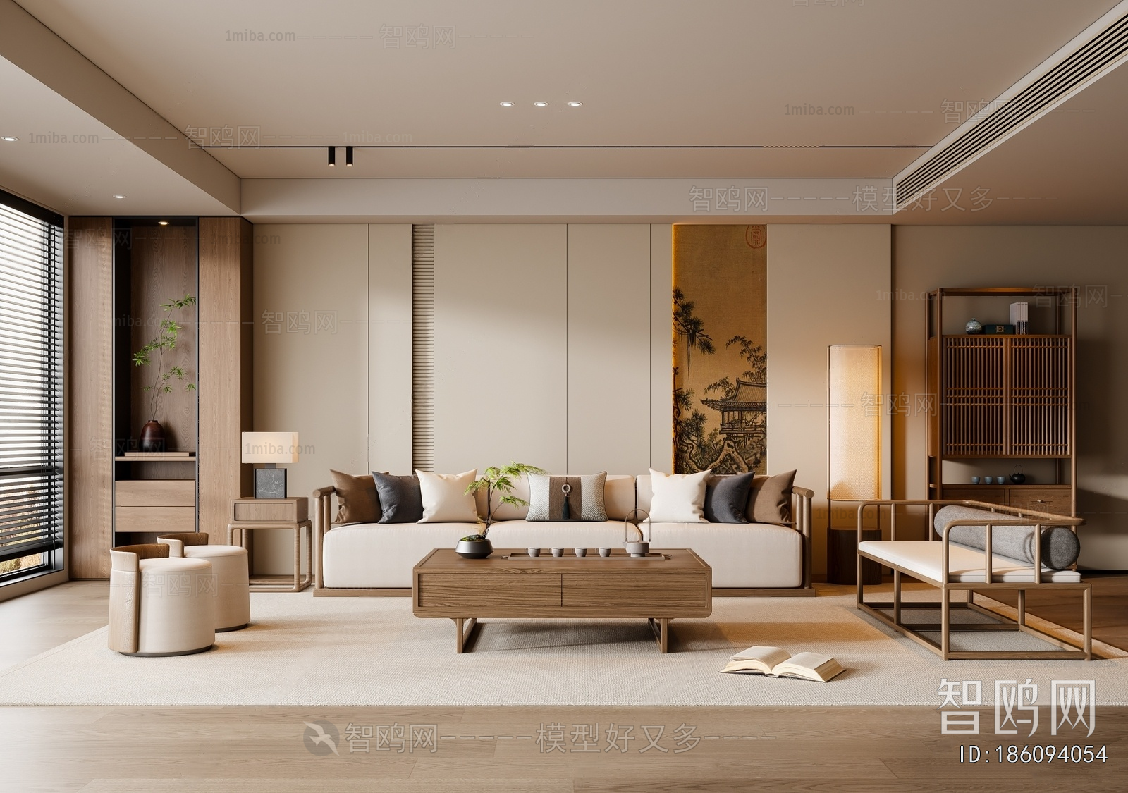 New Chinese Style A Living Room