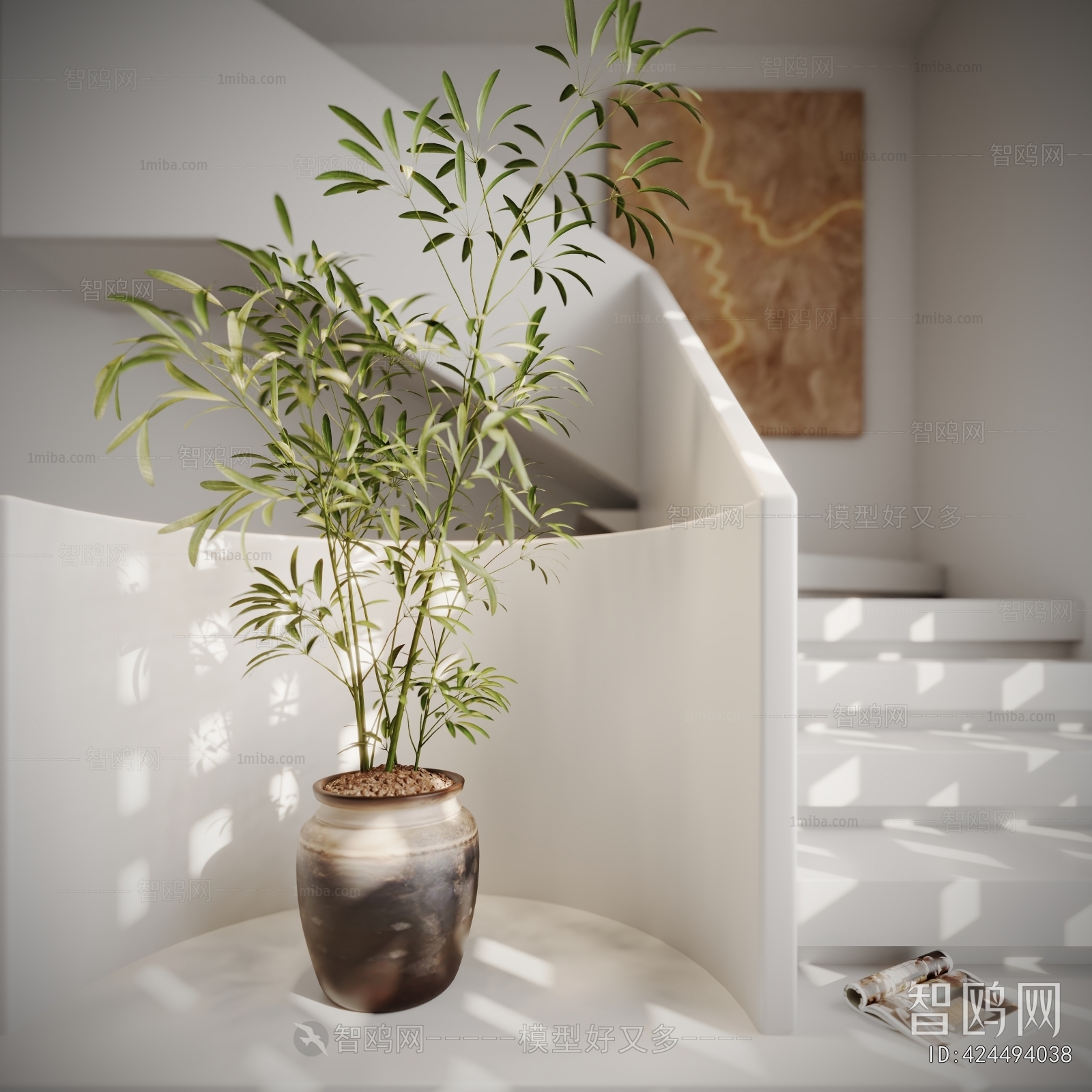 Wabi-sabi Style Ground Green Plant Potted Plants