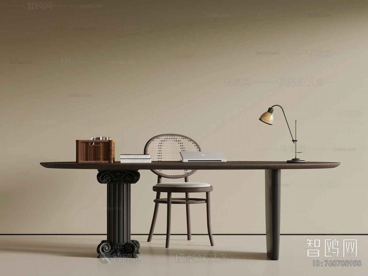 French Style Computer Desk And Chair