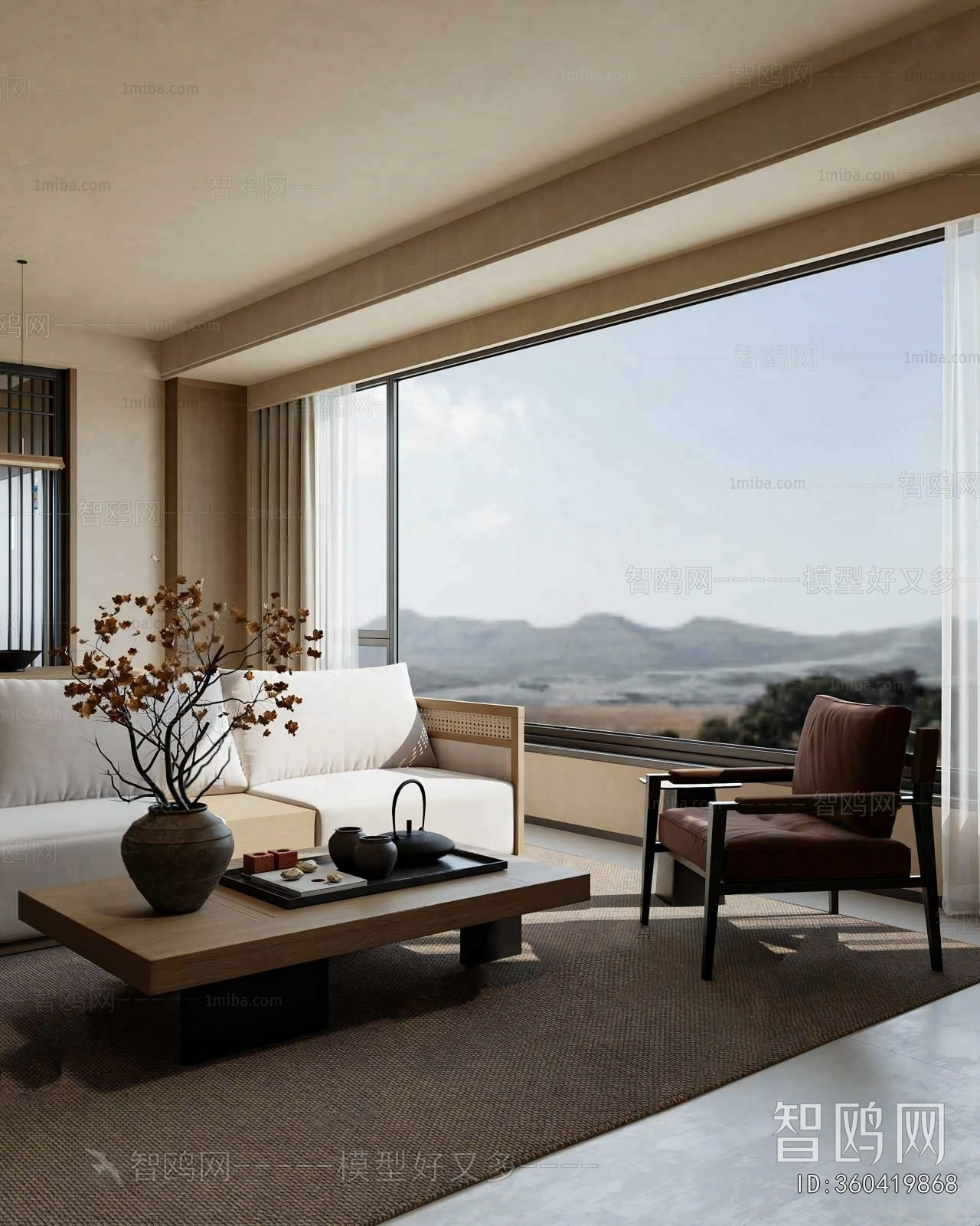 Wabi-sabi Style A Living Room