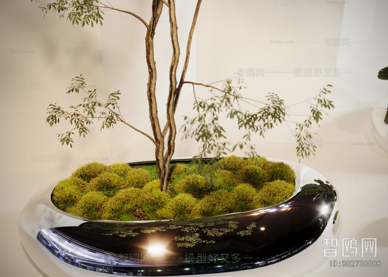 Modern Ground Green Plant Potted Plants