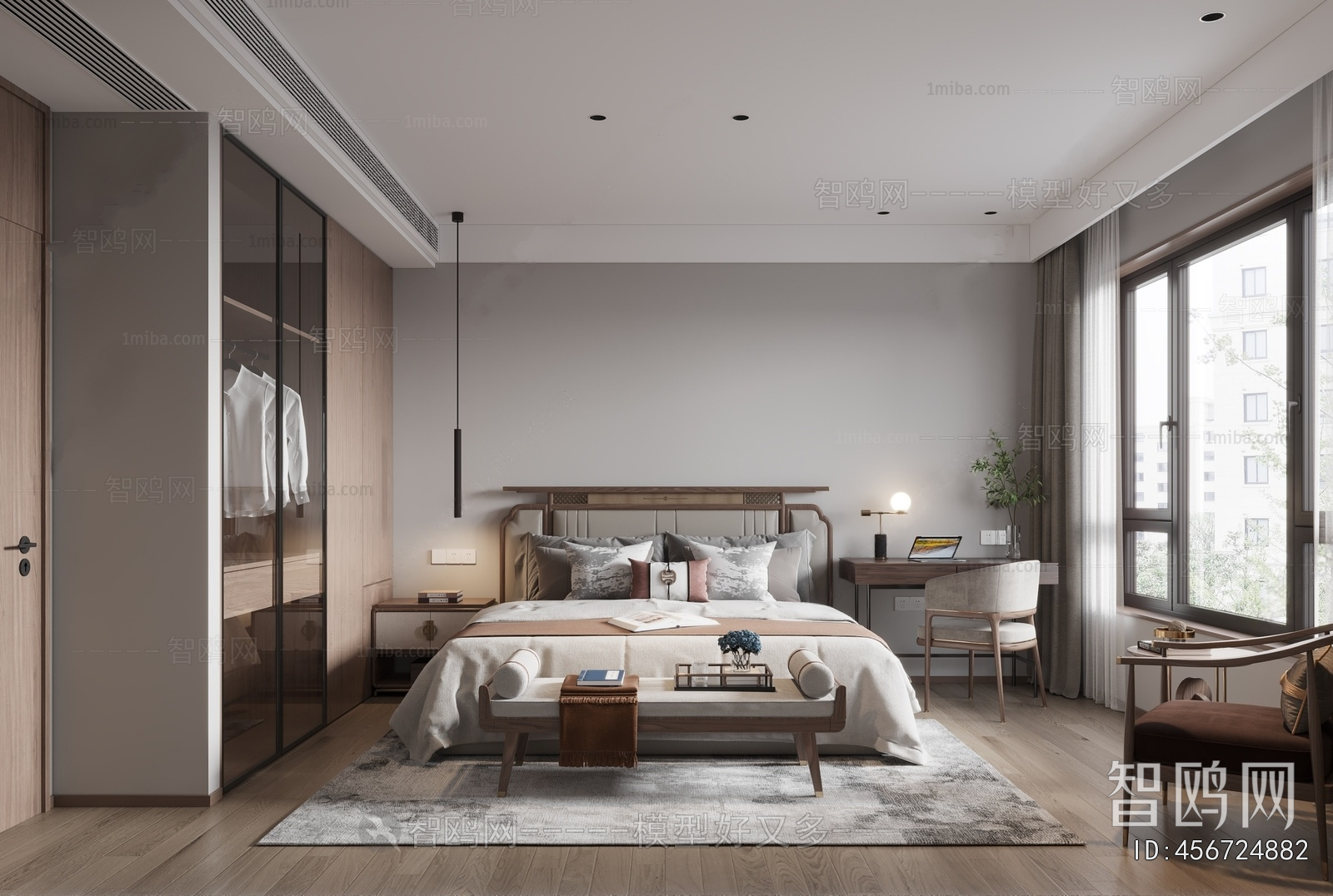 New Chinese Style Bedroom