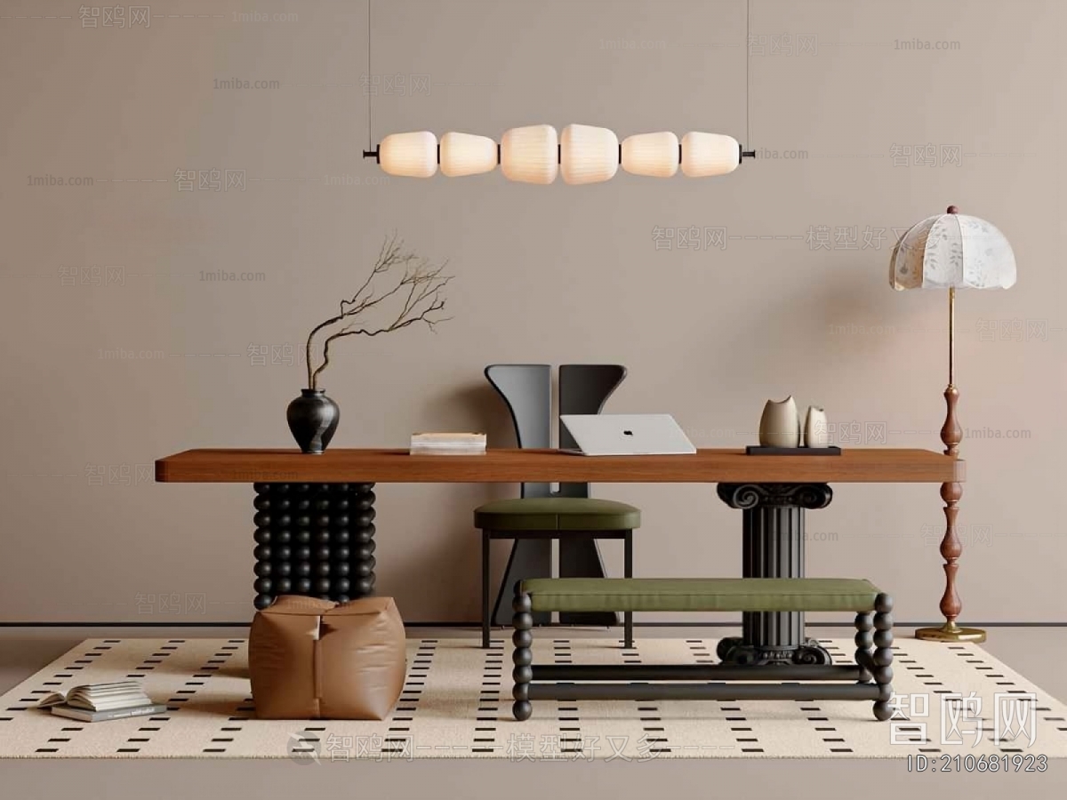 French Style Computer Desk And Chair