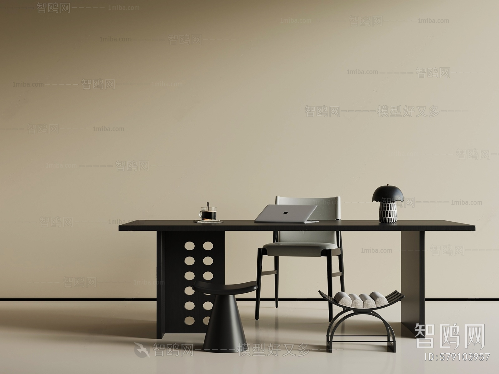 French Style Computer Desk And Chair