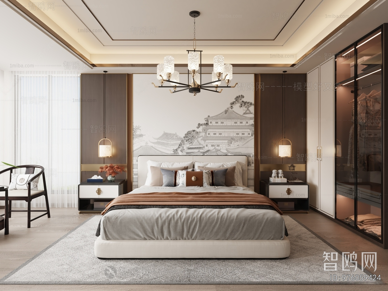 New Chinese Style Bedroom