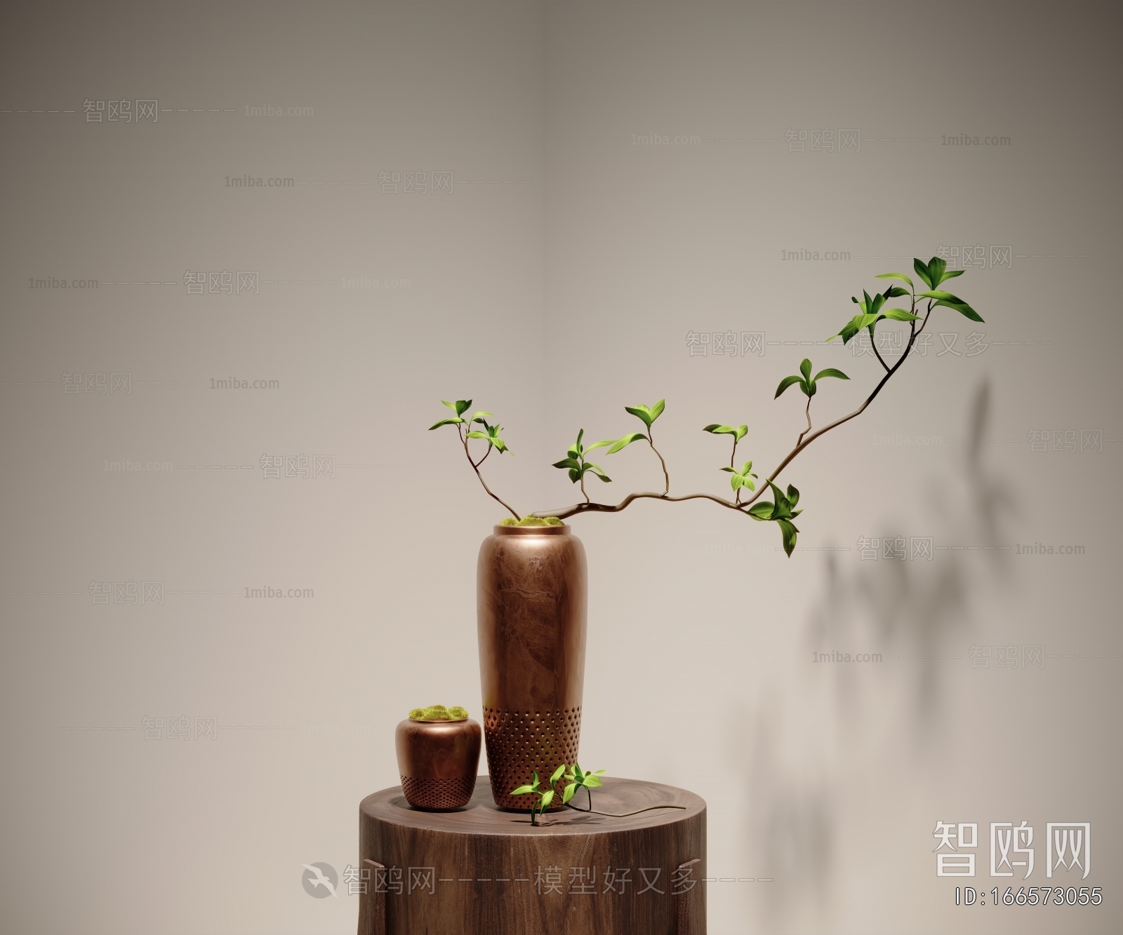 New Chinese Style Potted Green Plant