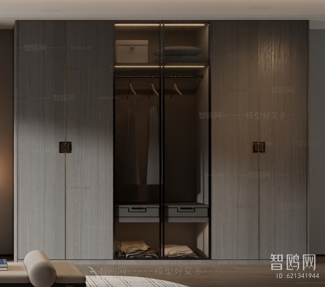 New Chinese Style Clothes Storage Area