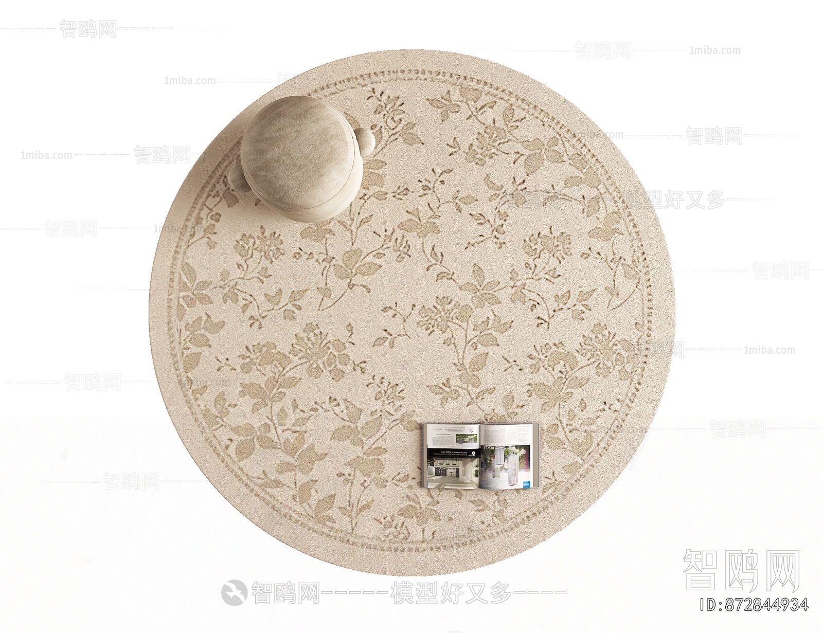 French Style Circular Carpet