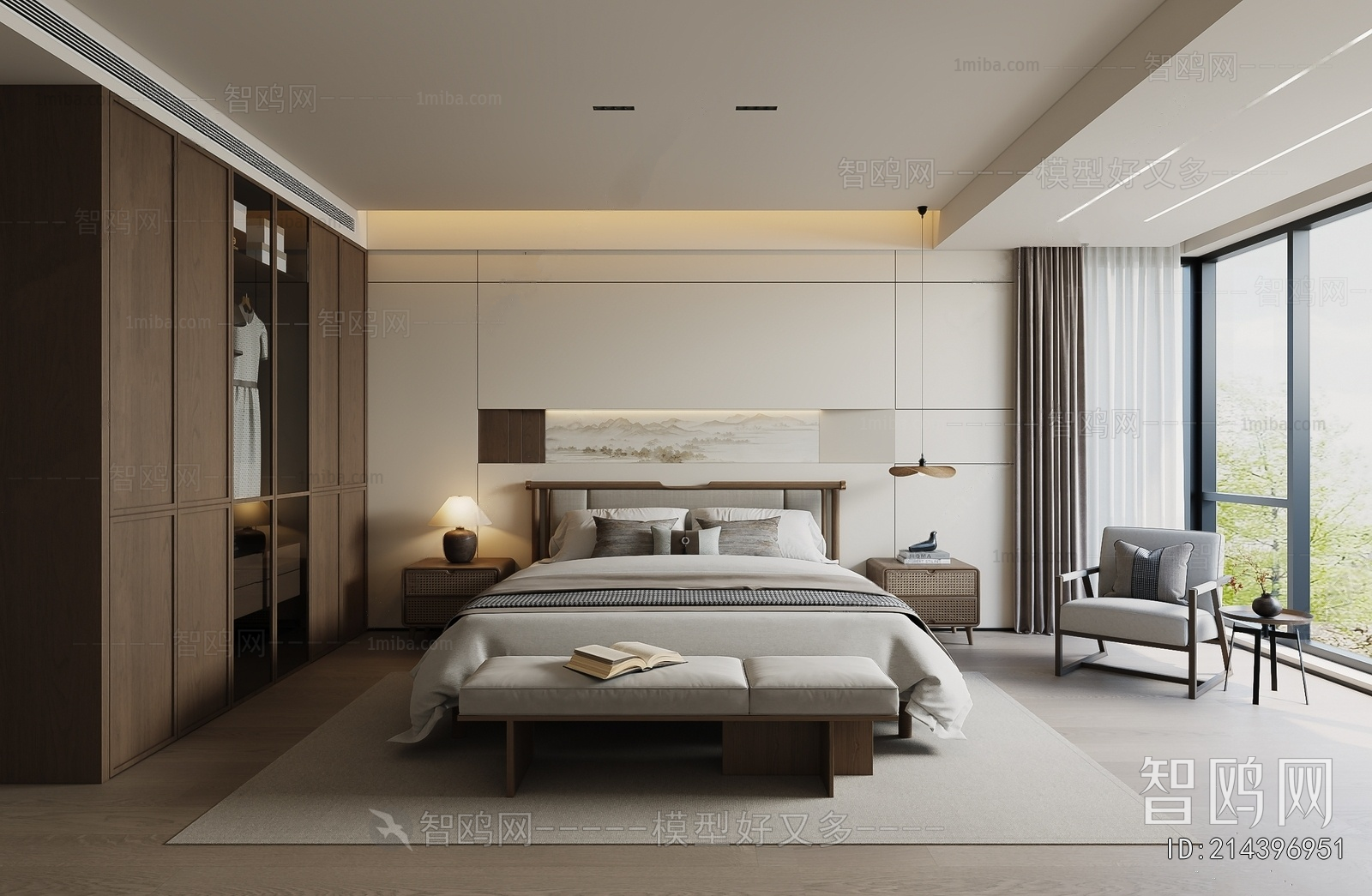 New Chinese Style Bedroom