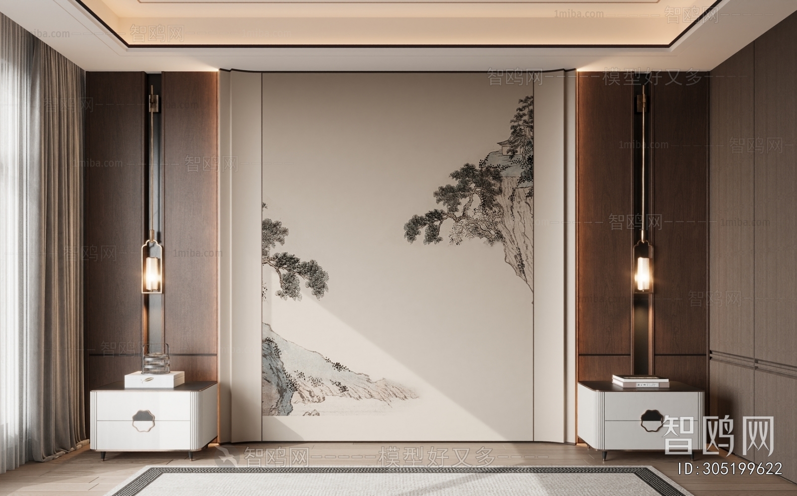 New Chinese Style TV Wall