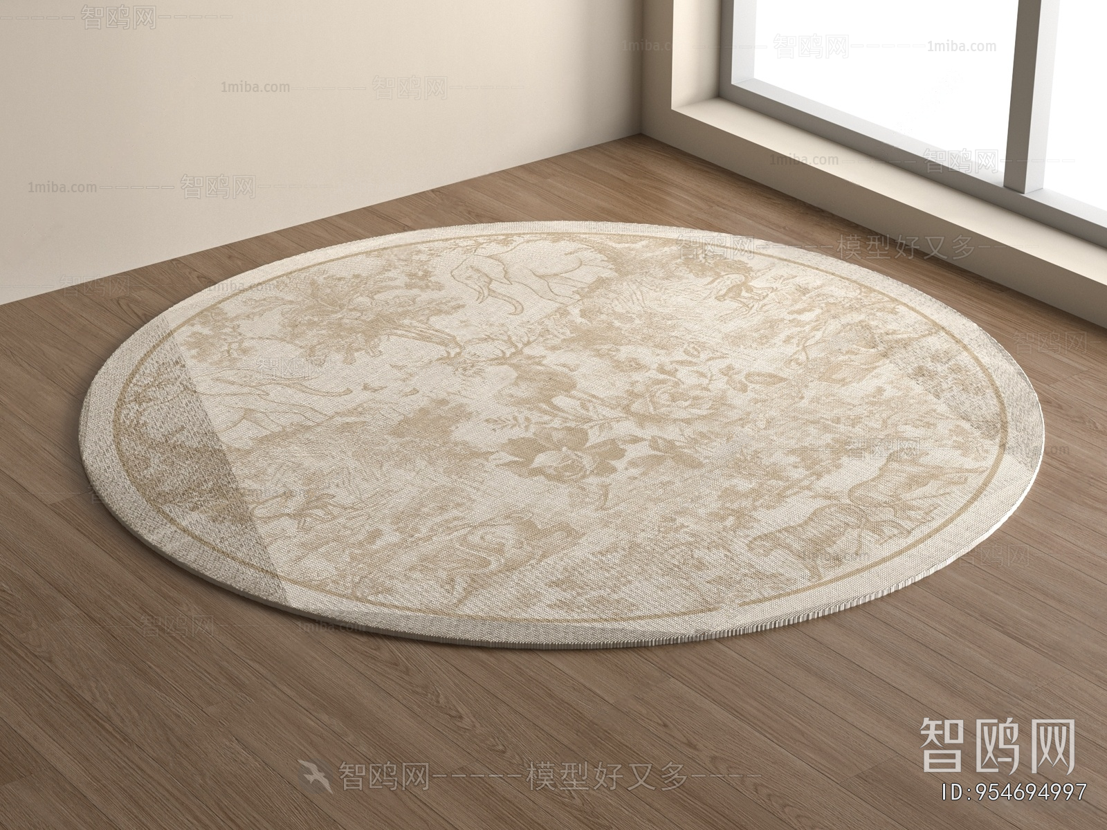 French Style Circular Carpet