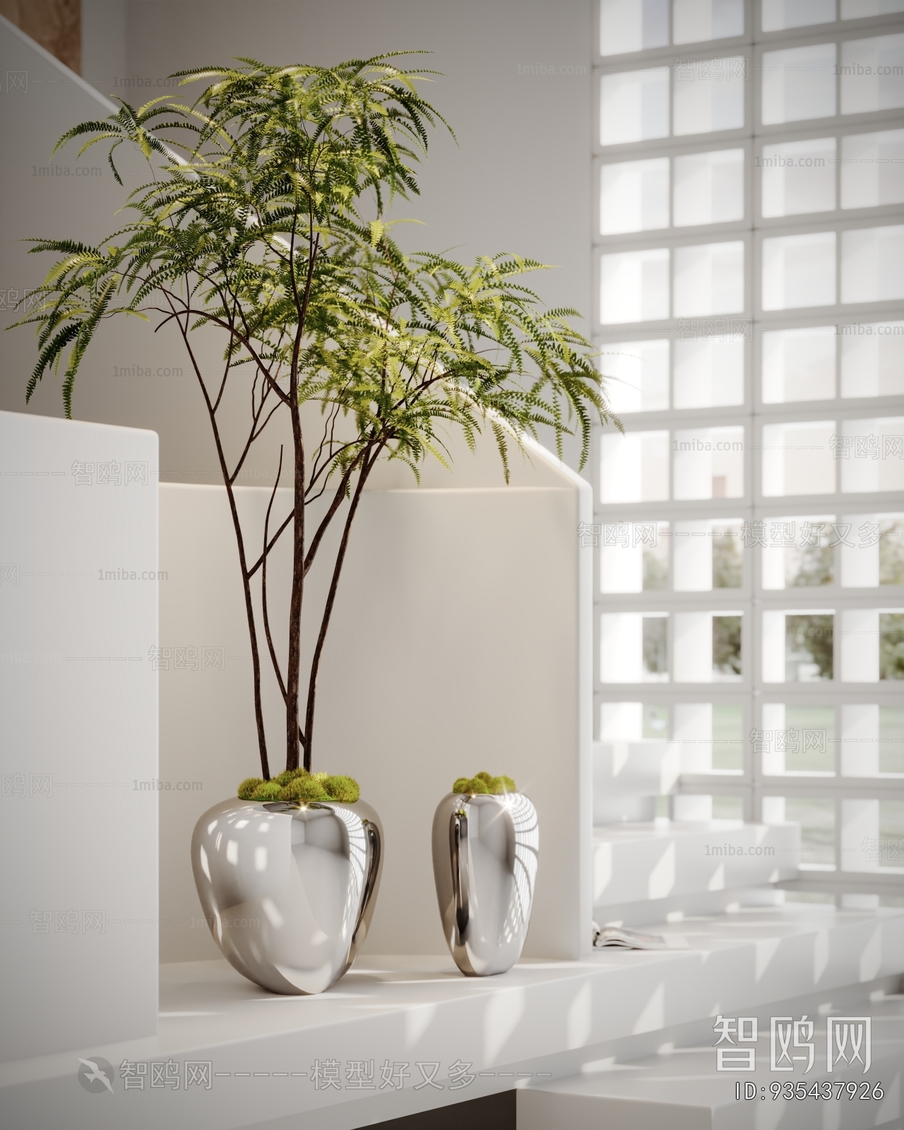 Modern Ground Green Plant Potted Plants