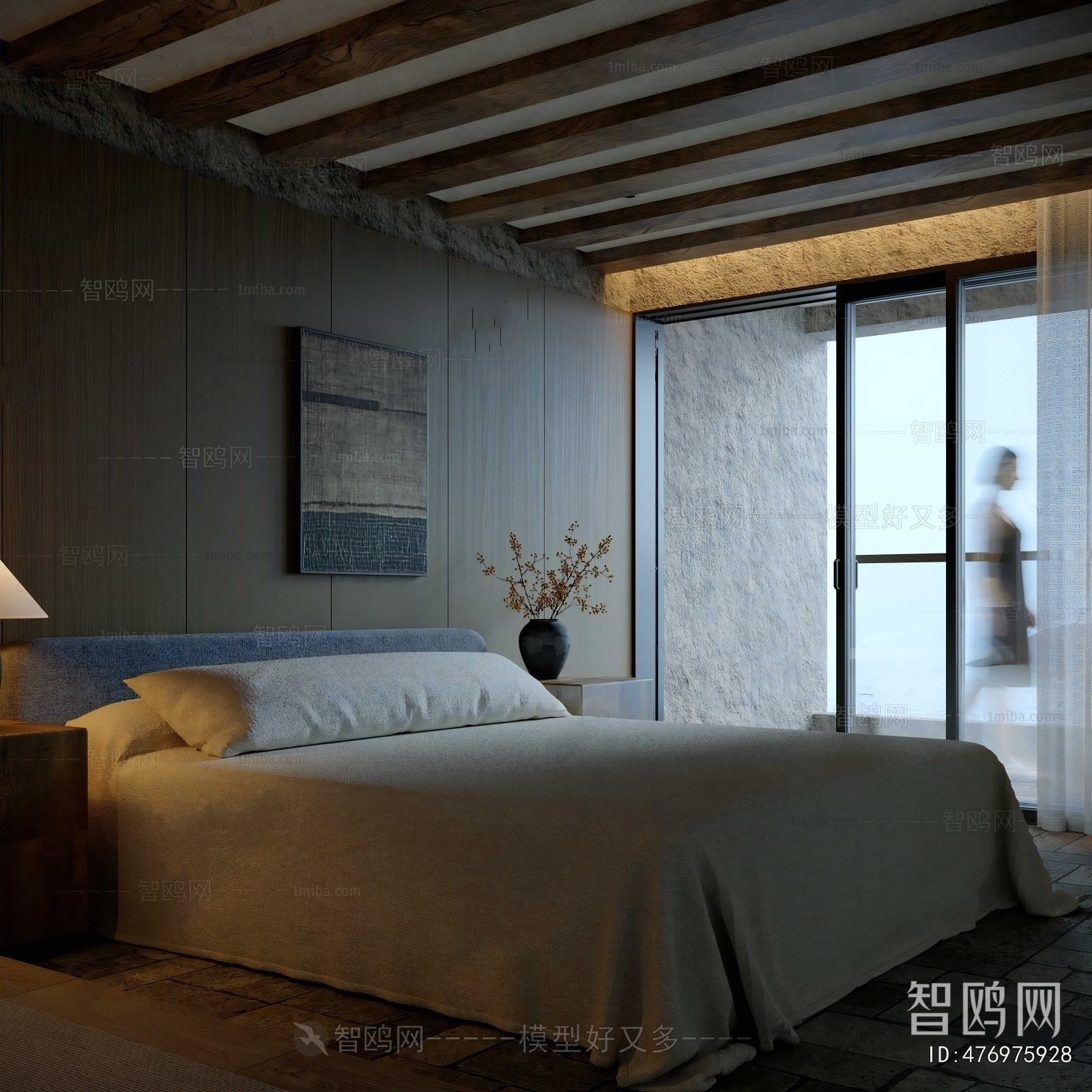 Modern Wabi-sabi Style Bedroom