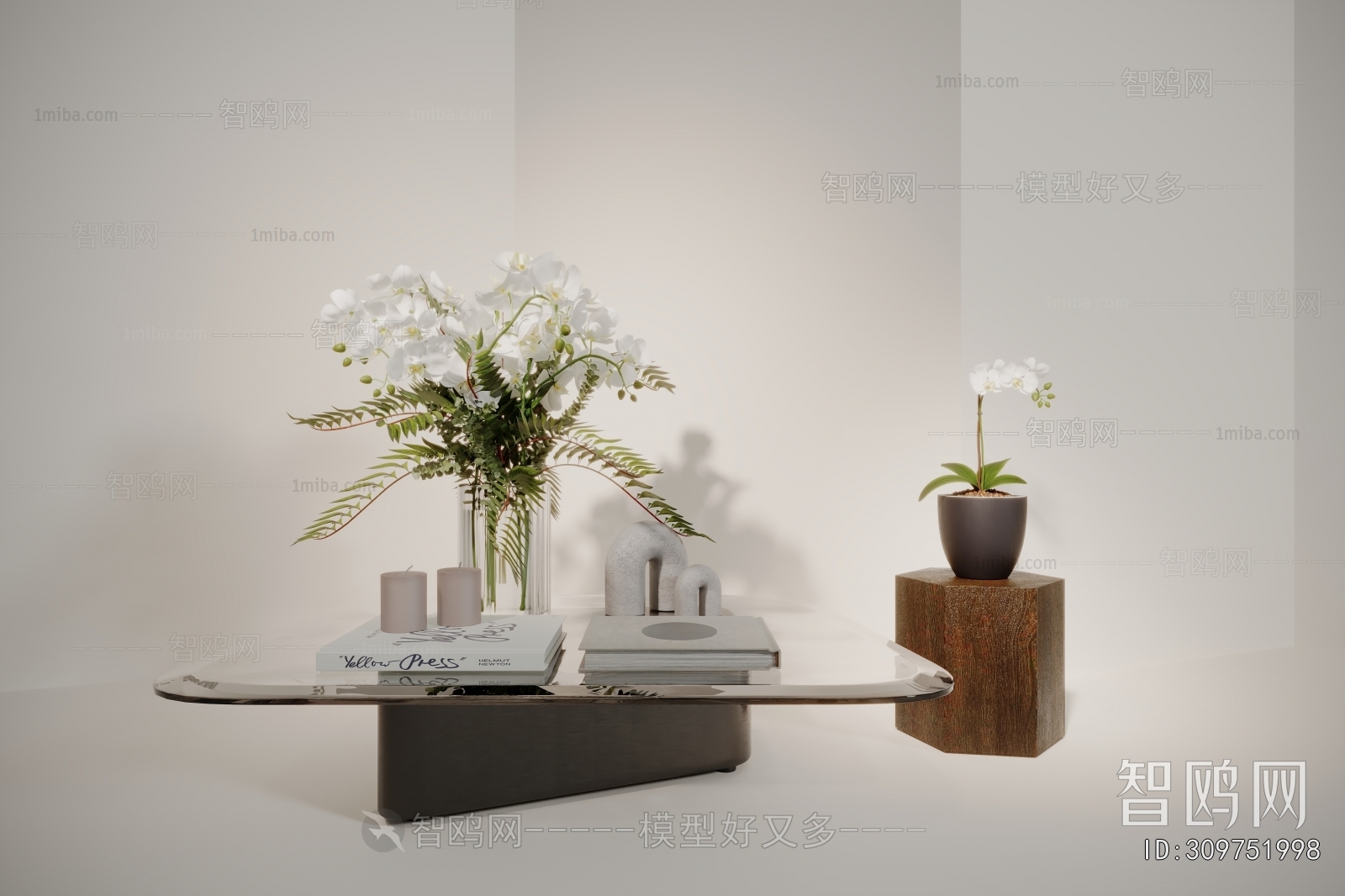 Modern Potted Green Plant