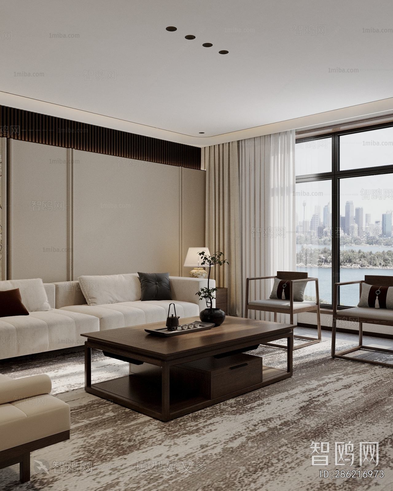 New Chinese Style A Living Room