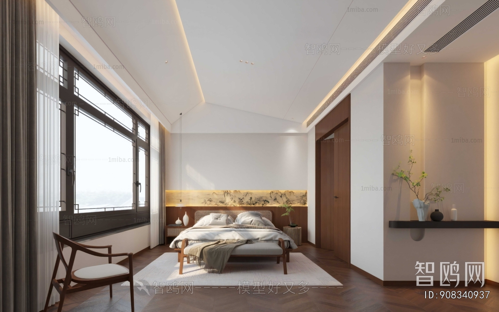 New Chinese Style Bedroom