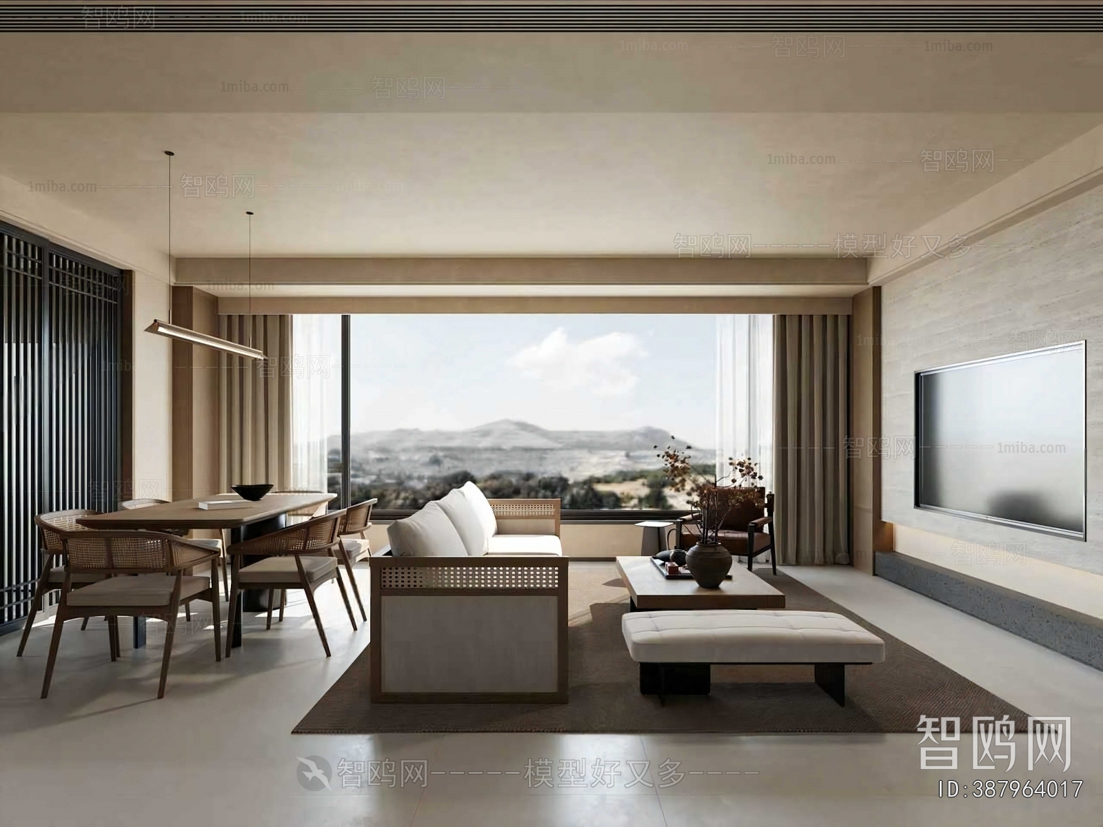 Wabi-sabi Style A Living Room