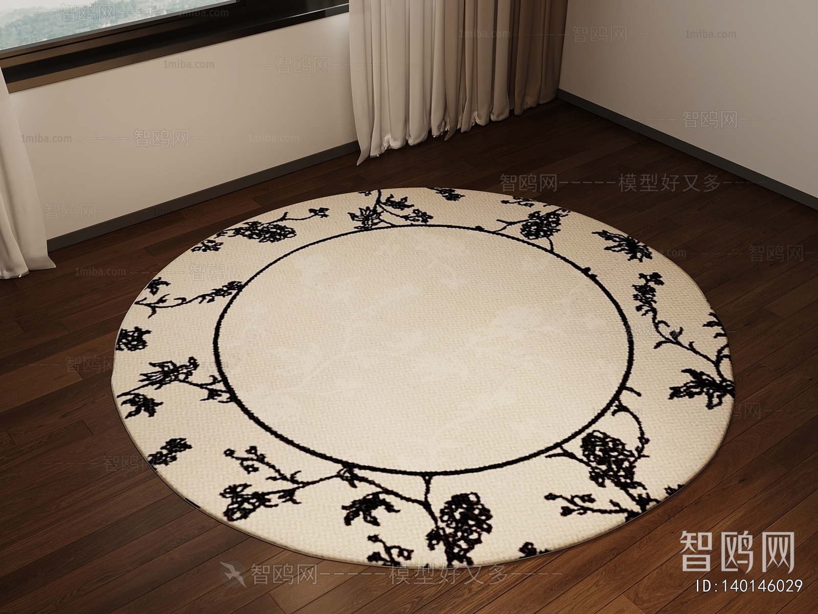 French Style Circular Carpet