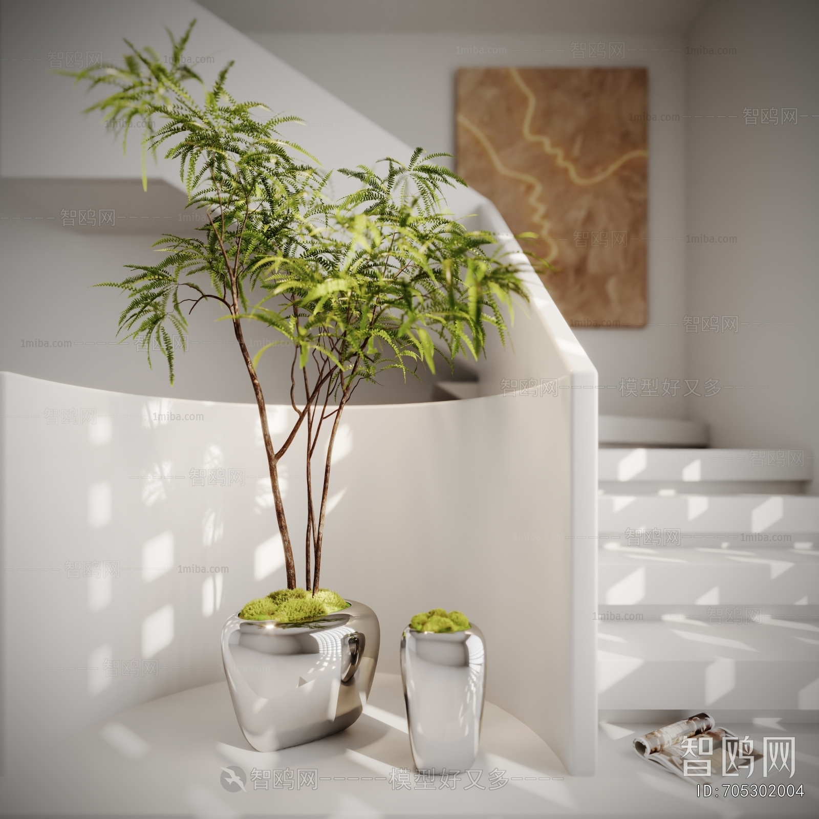 Modern Ground Green Plant Potted Plants