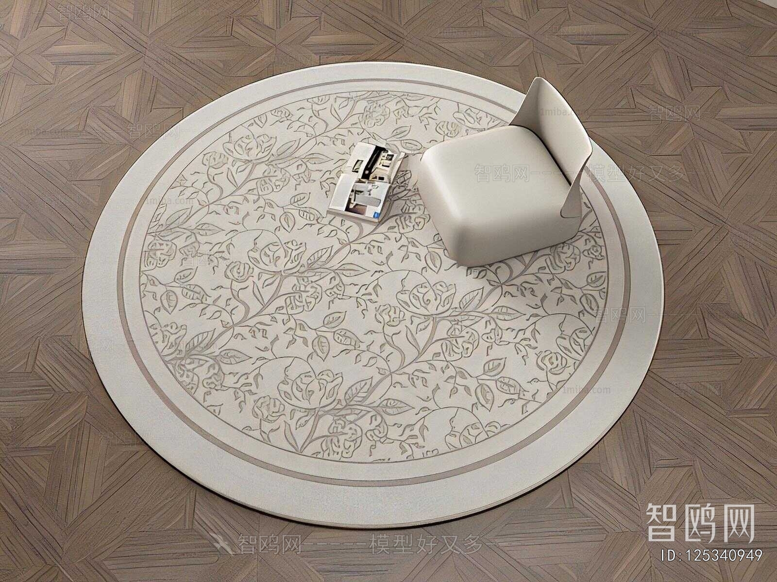 French Style Circular Carpet