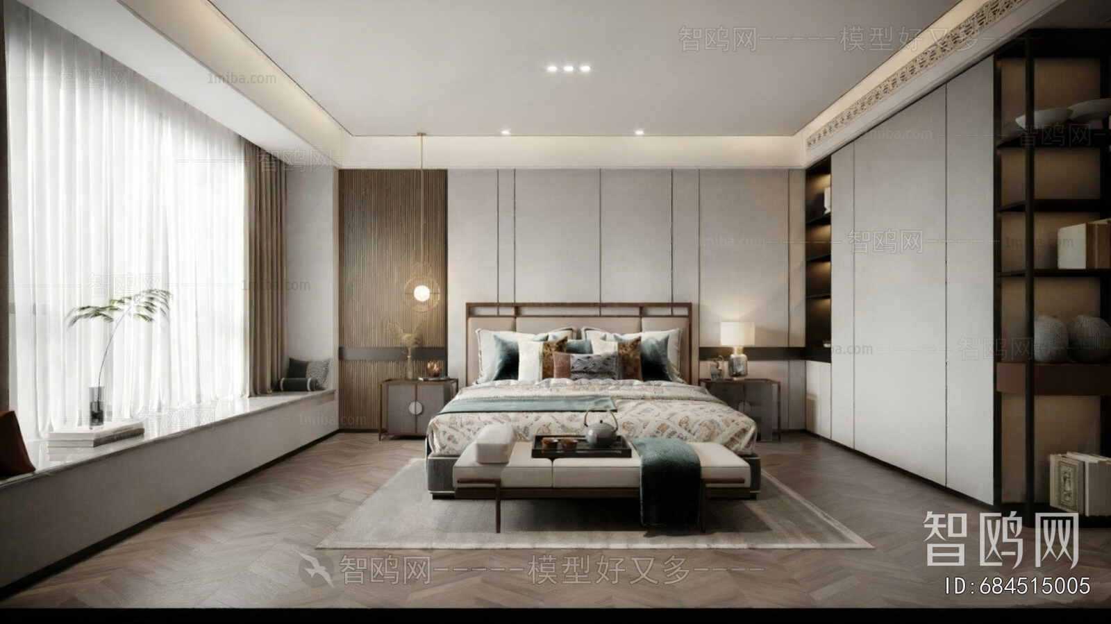 New Chinese Style Bedroom