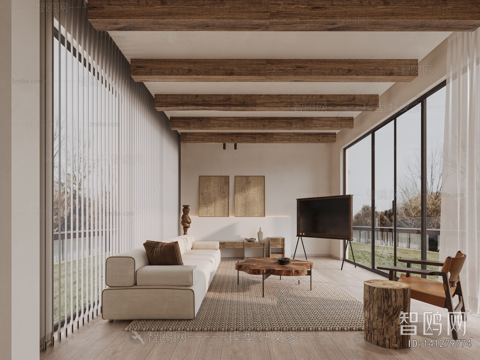 Wabi-sabi Style A Living Room