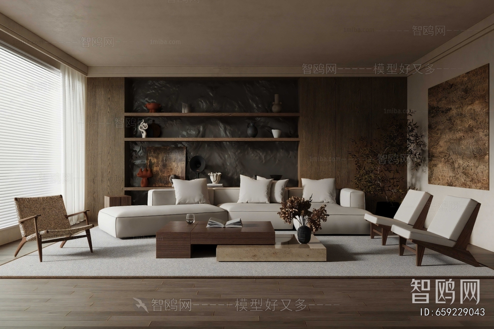 Wabi-sabi Style A Living Room