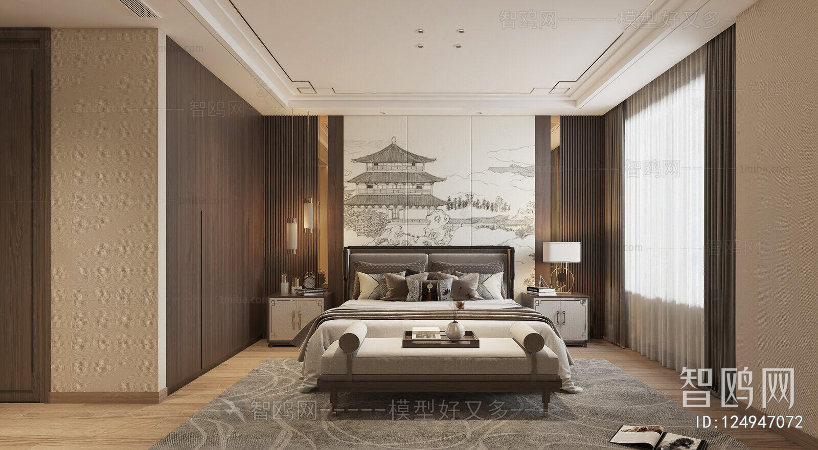 New Chinese Style Bedroom