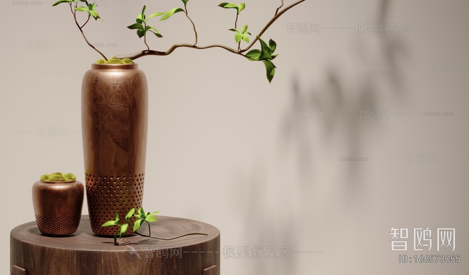 New Chinese Style Potted Green Plant