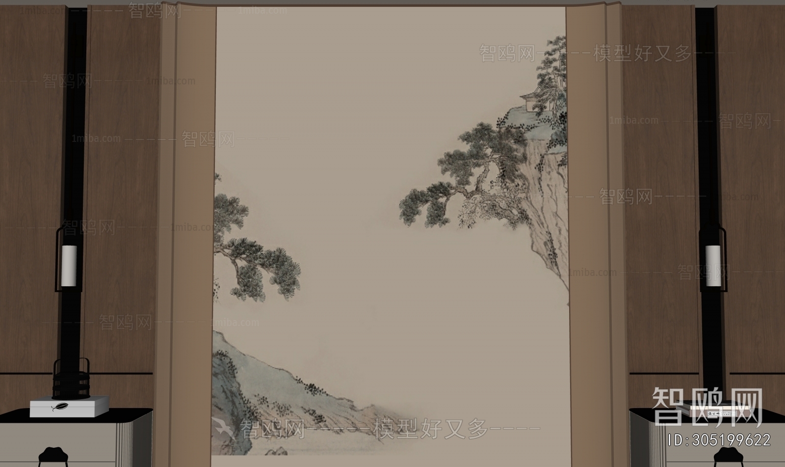 New Chinese Style TV Wall