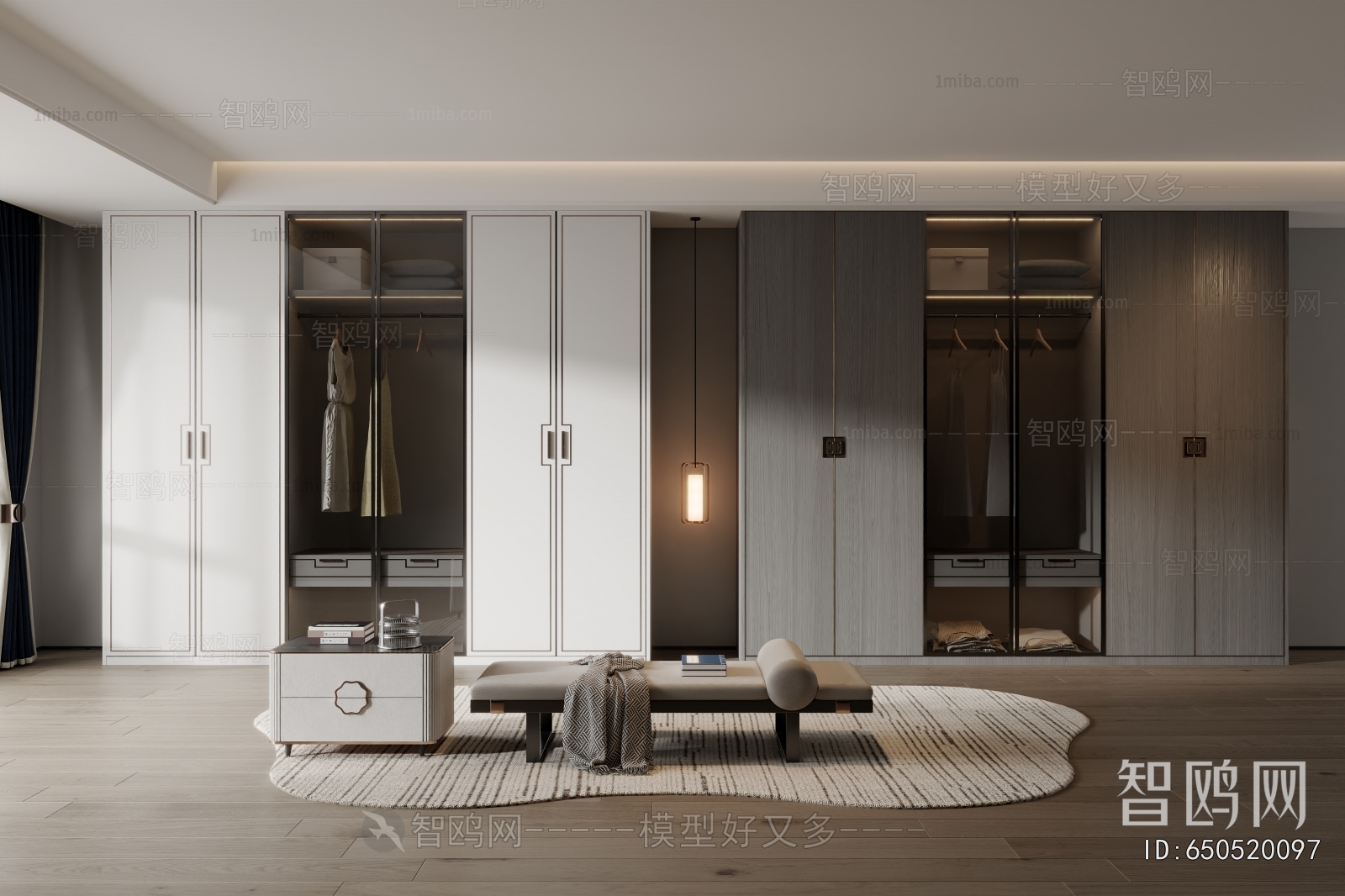 New Chinese Style Clothes Storage Area