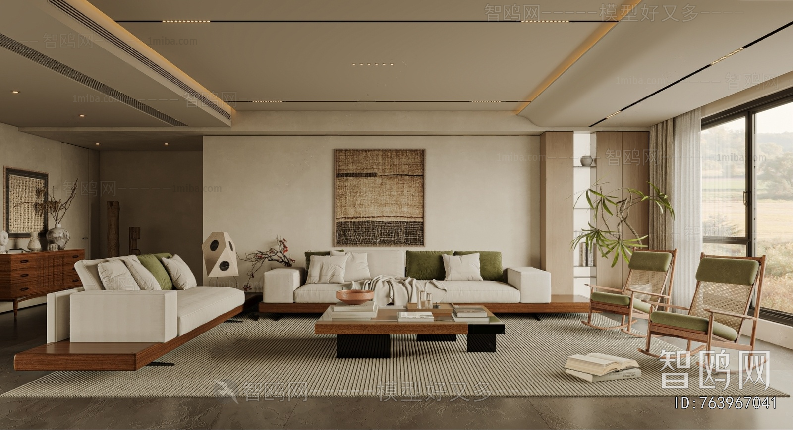 Wabi-sabi Style A Living Room