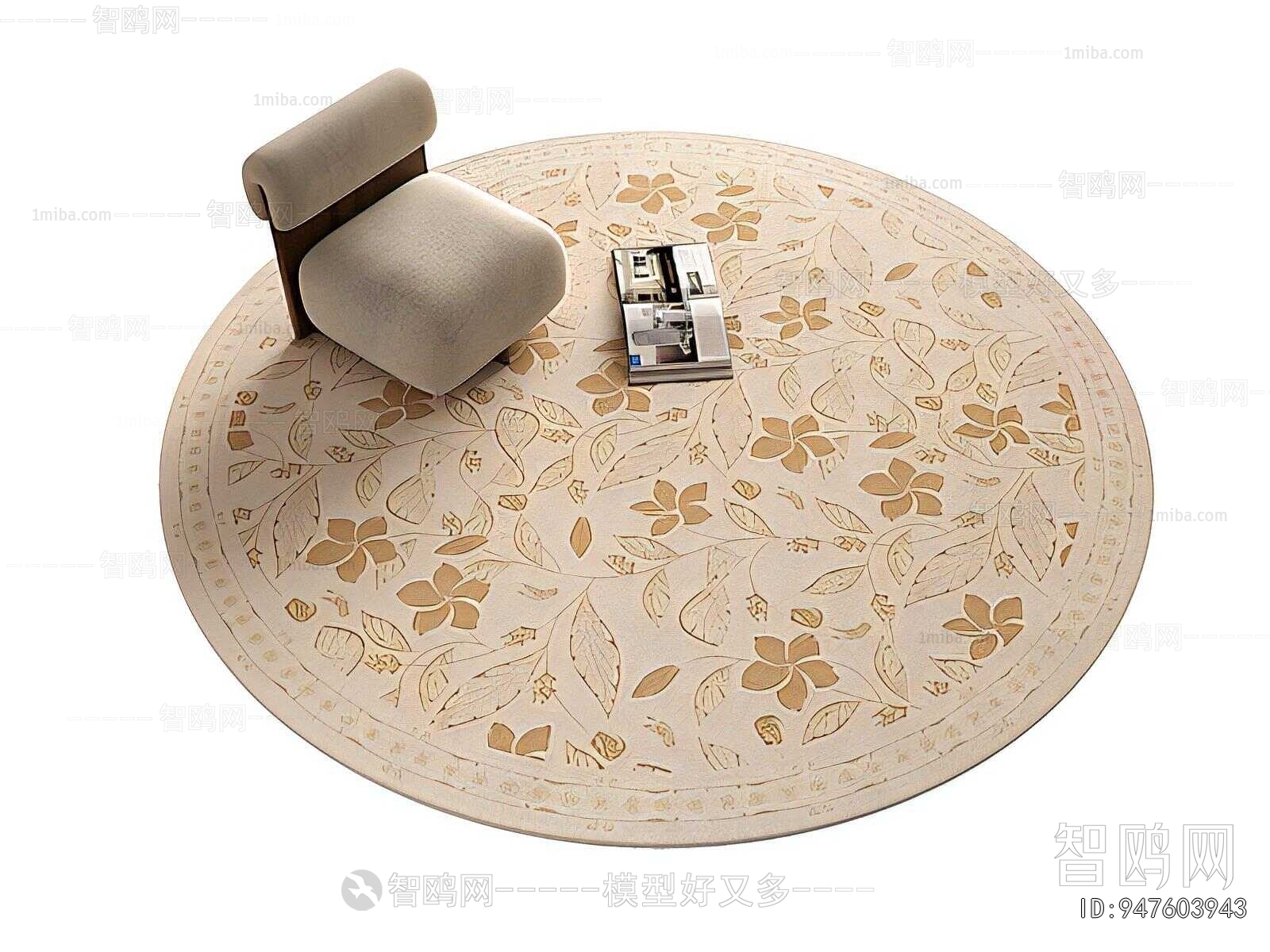 French Style Circular Carpet