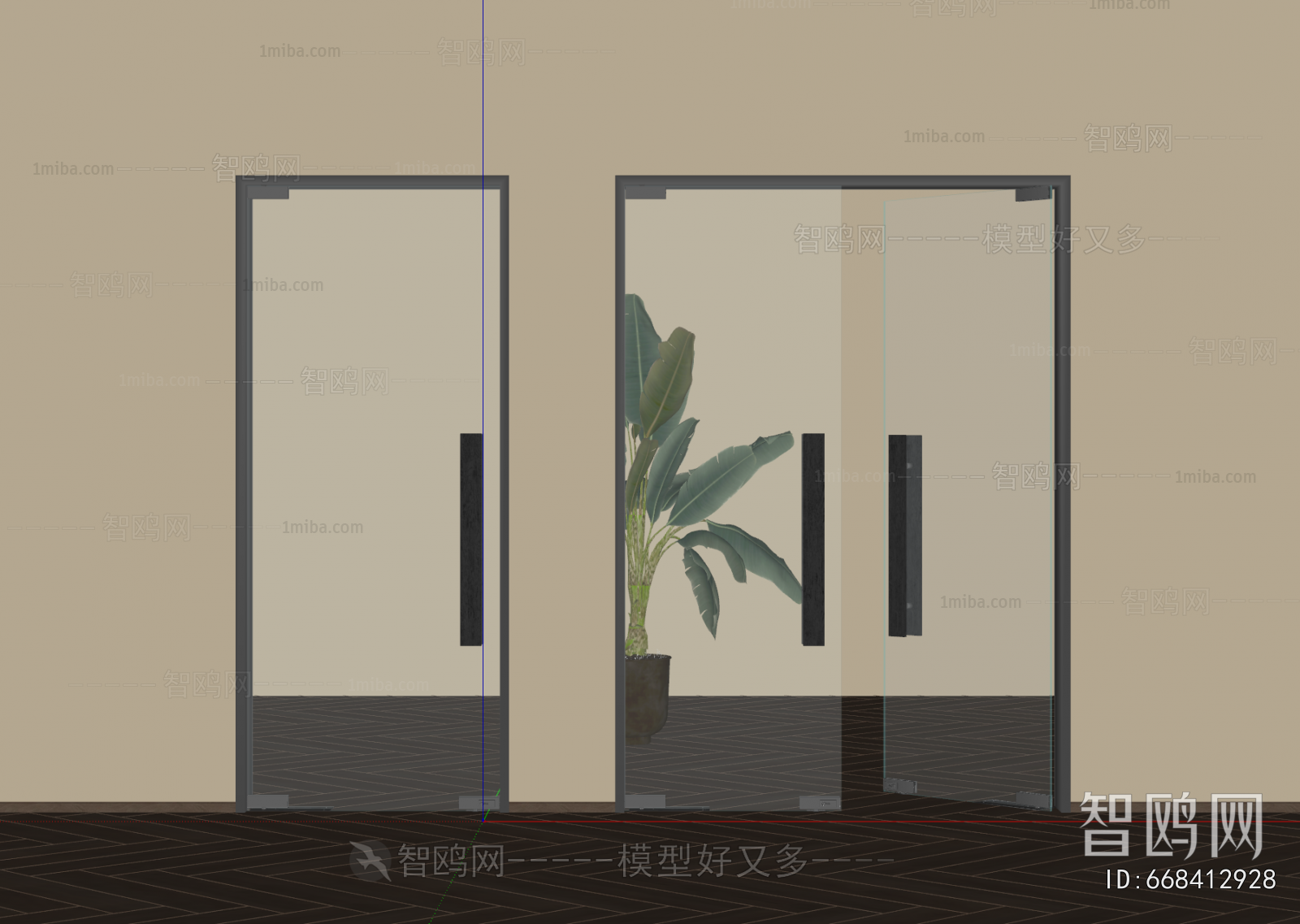 Modern Double Door