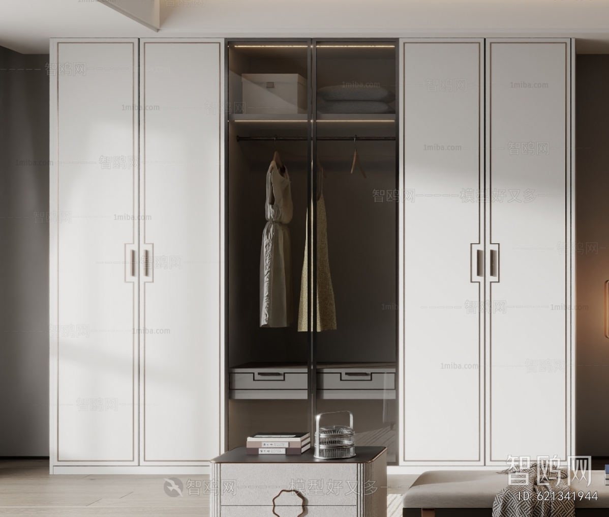 New Chinese Style Clothes Storage Area