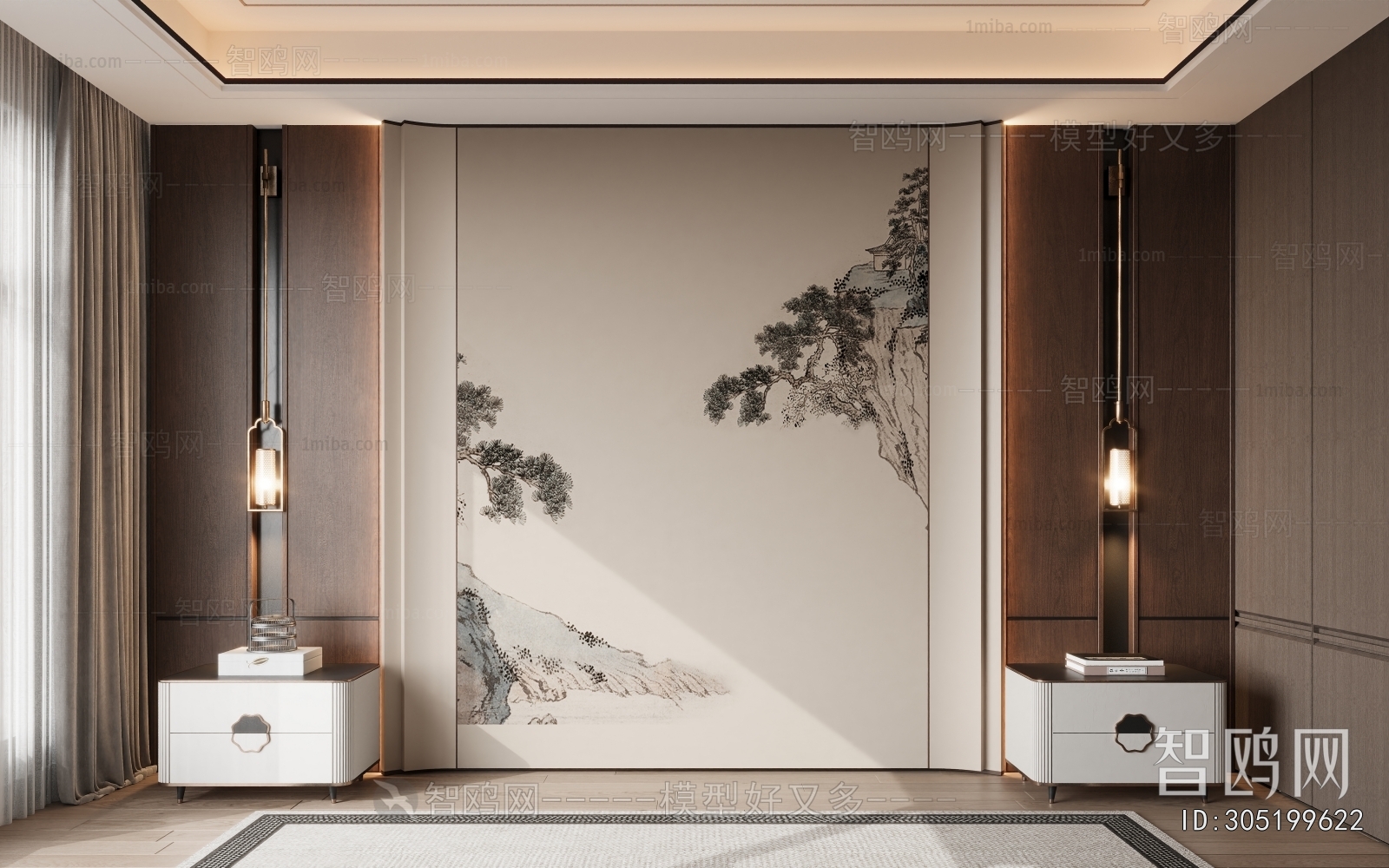 New Chinese Style TV Wall