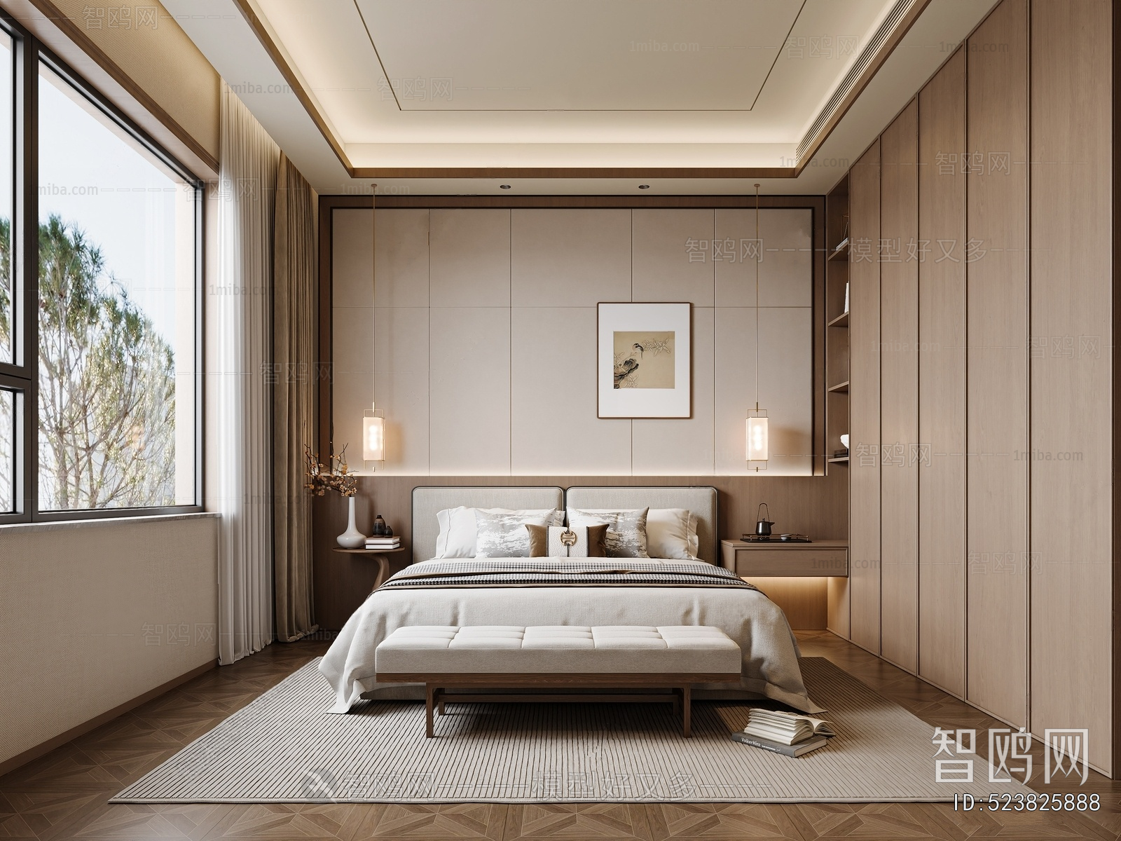 New Chinese Style Bedroom