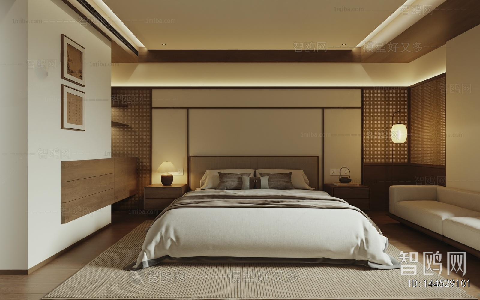 New Chinese Style Bedroom