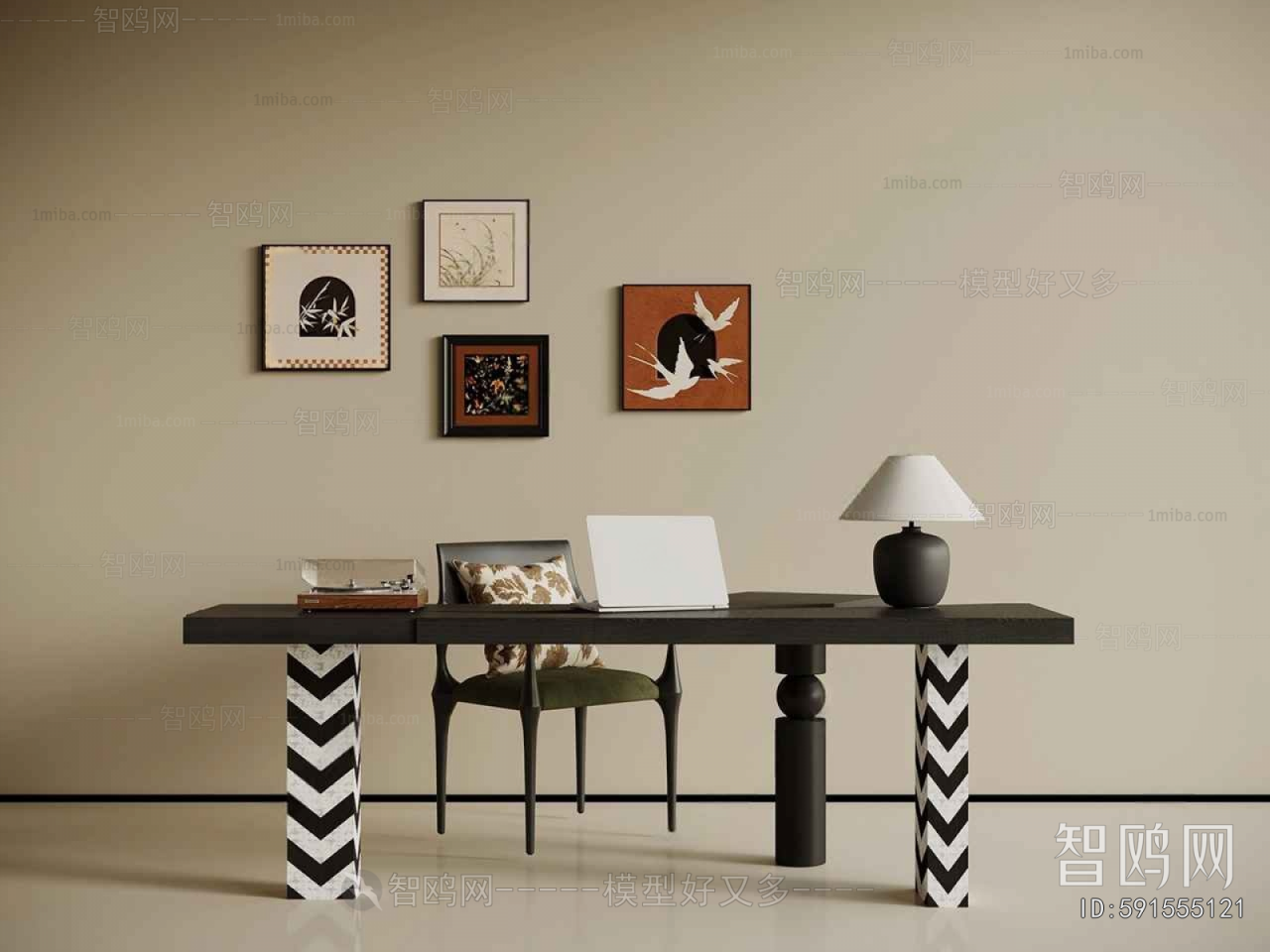 French Style Computer Desk And Chair