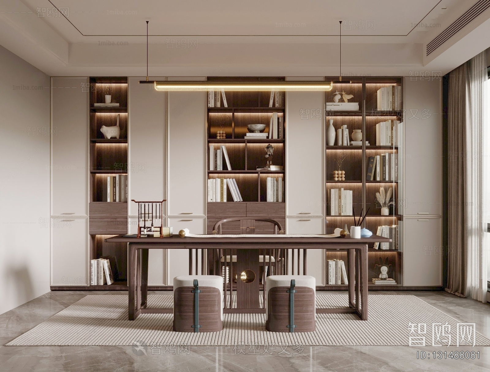 New Chinese Style Study Space