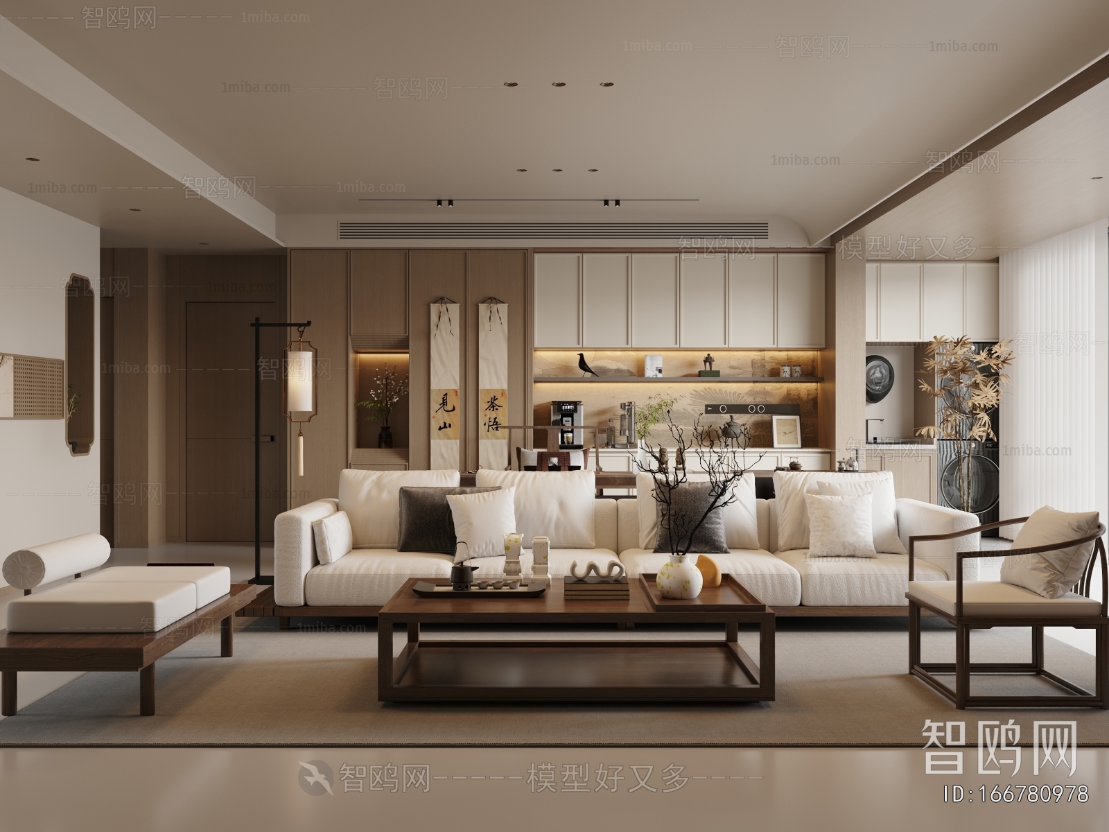 New Chinese Style A Living Room