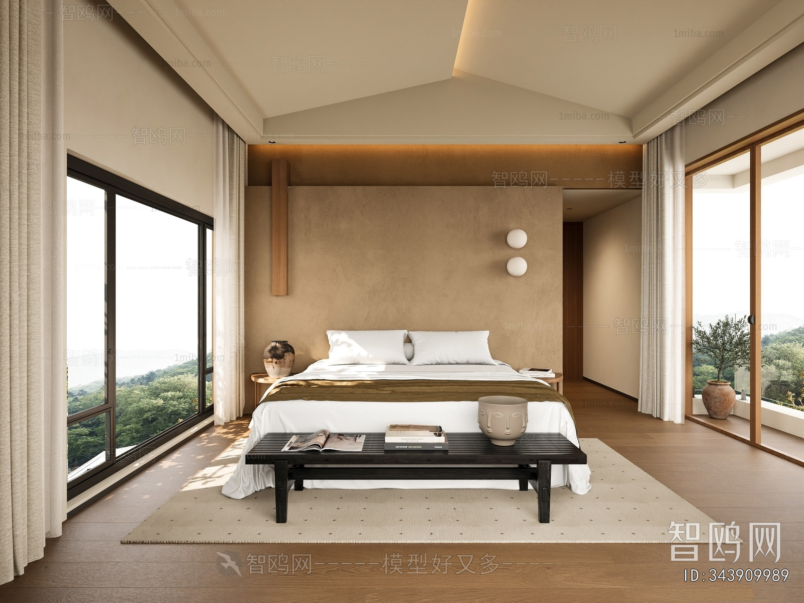 Wabi-sabi Style Bedroom