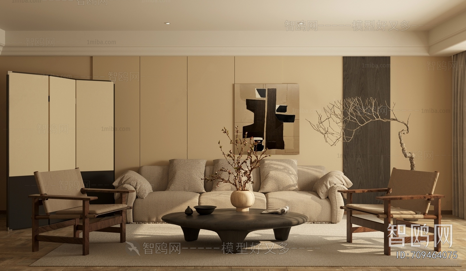 Wabi-sabi Style A Living Room